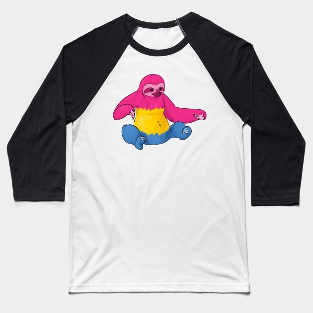 Pansexual Pride Sloth Baseball T-Shirt by Khalico